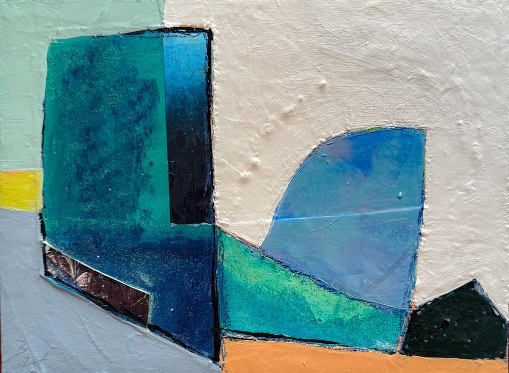 "Reflections" Original Mixed-Media Abstract on Panel by Zac Woodiel - 8