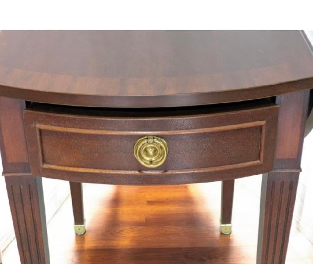 1960s Baker Furniture, Mahogany Drop Leaf Pembroke Accent Table - 3
