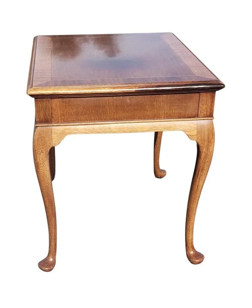 Hickory Chair Chippendale Mahogany Banded Top Side Table With Queen Ann Legs - 8