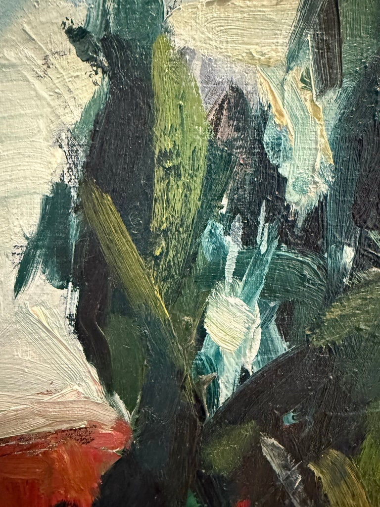 Vintage Framed Expressionist Landscape Oil Painting by Swedish Painter Jacobsson - 7