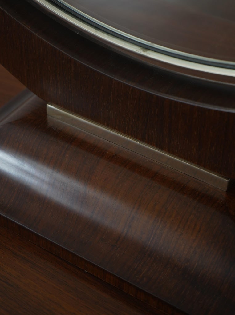 Art Deco Style Walnut & Chrome Dressing Mirror - 13