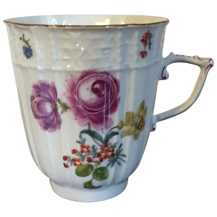 Antique 19th Century Meissen Porcelain Tall Cup for Tea or Coffee - 10