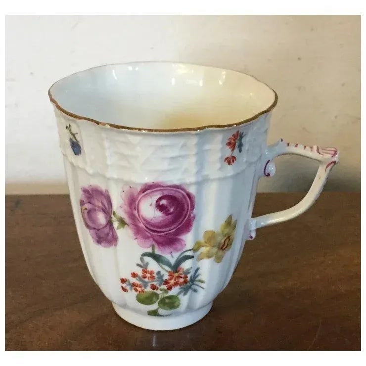 Antique 19th Century Meissen Porcelain Tall Cup for Tea or Coffee - 5