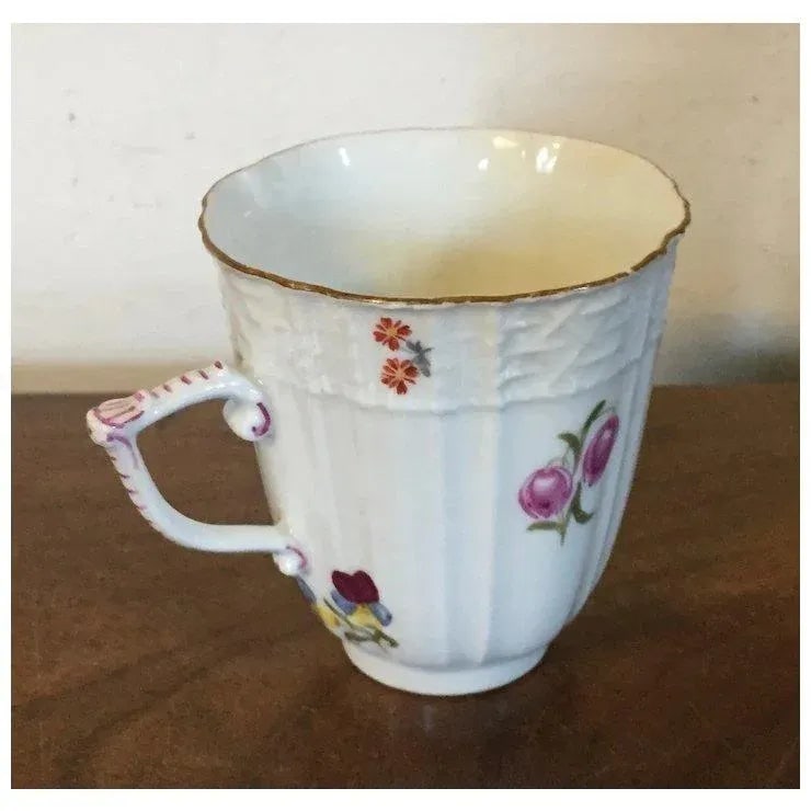 Antique 19th Century Meissen Porcelain Tall Cup for Tea or Coffee - 6