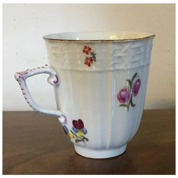 Antique 19th Century Meissen Porcelain Tall Cup for Tea or Coffee - 8
