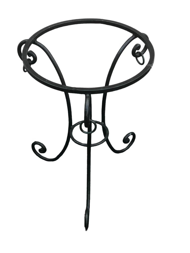 Vintage Maitland Smith Concrete Metal Base Garden Birdbath - 9