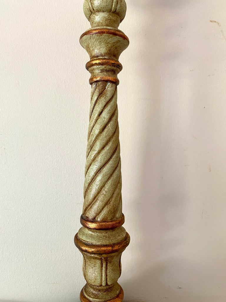 1990s Michael Berman Venetian Florentine Giltwood Style Table Lamp, Signed - 2