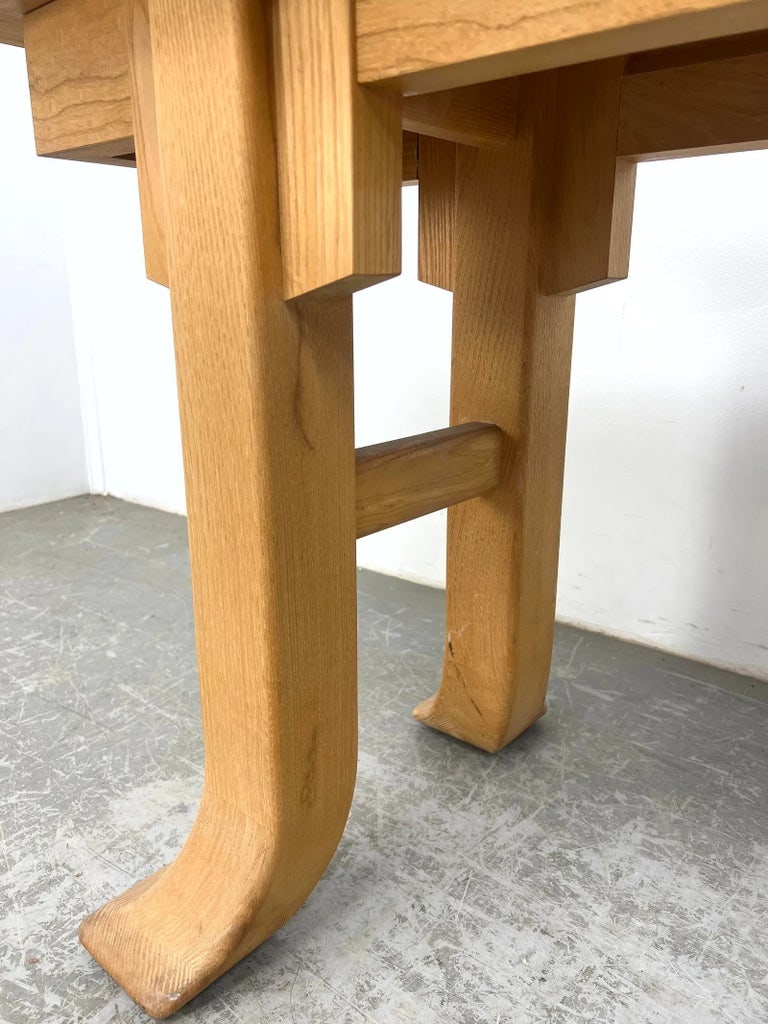 Vintage Asian Style Solid Oak Altar Console Table - 9