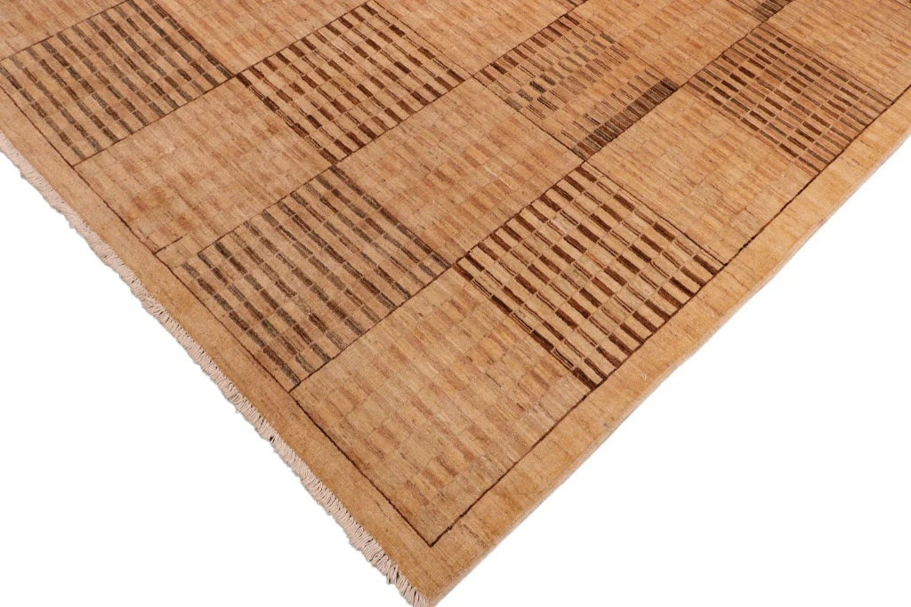 1990s 1990s Boho Chic Gabbeh Beige/Tan Wool Rug - 4