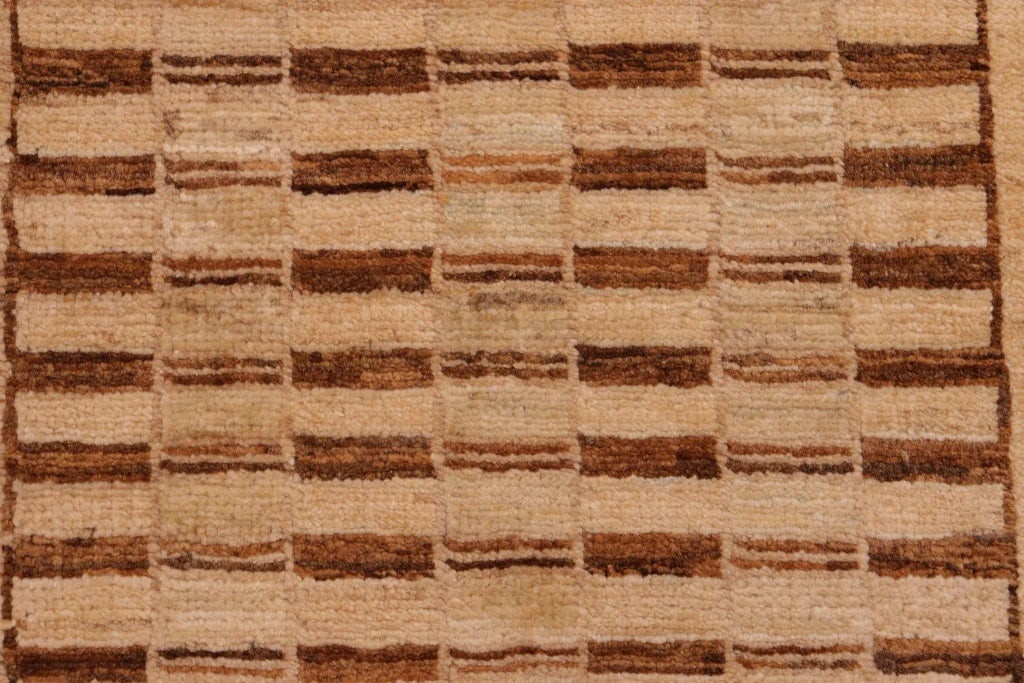1990s 1990s Boho Chic Gabbeh Beige/Tan Wool Rug - 7