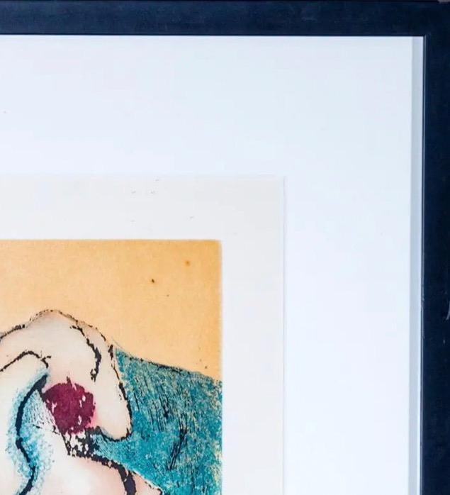 Rare Signed 1973 Dorothea Tanning Surrealist Color Etching en Chair Et en or Limited Edition 6/100 - 7