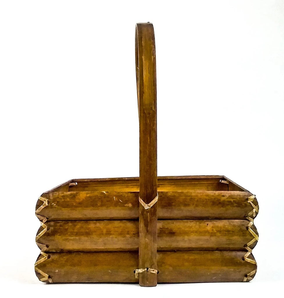 1950s Structured Bamboo Basket - 11