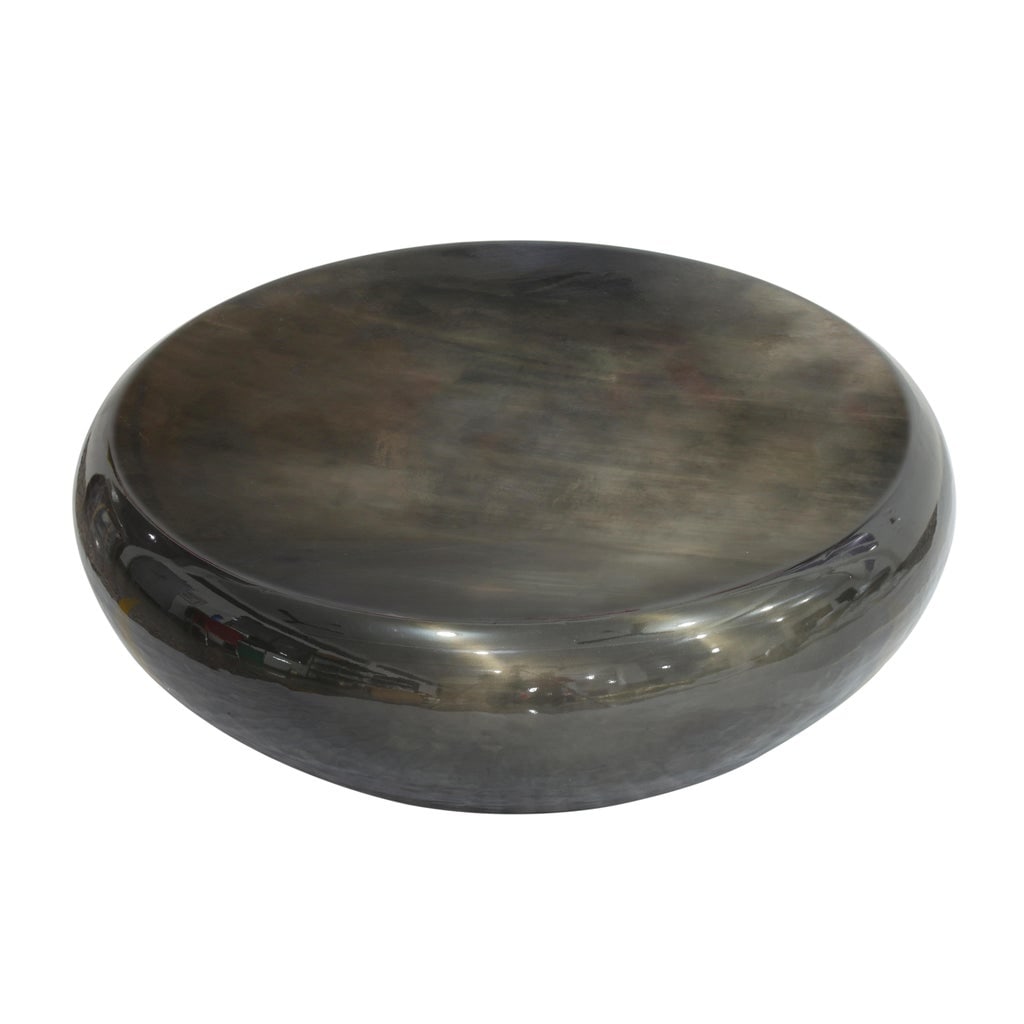 Pasargad Home Helios Drumm Shape Coffee Table, Black - 3