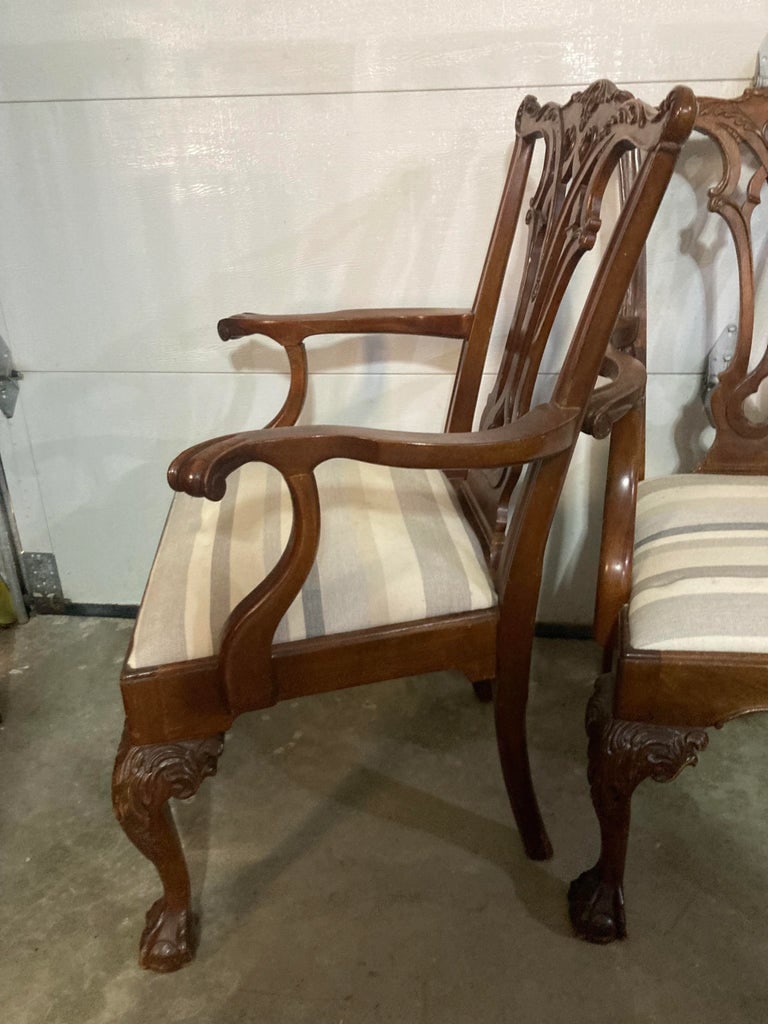 Vintage Mahogonay Ball and Claw Chippendale Chairs- Set of 2 - 2