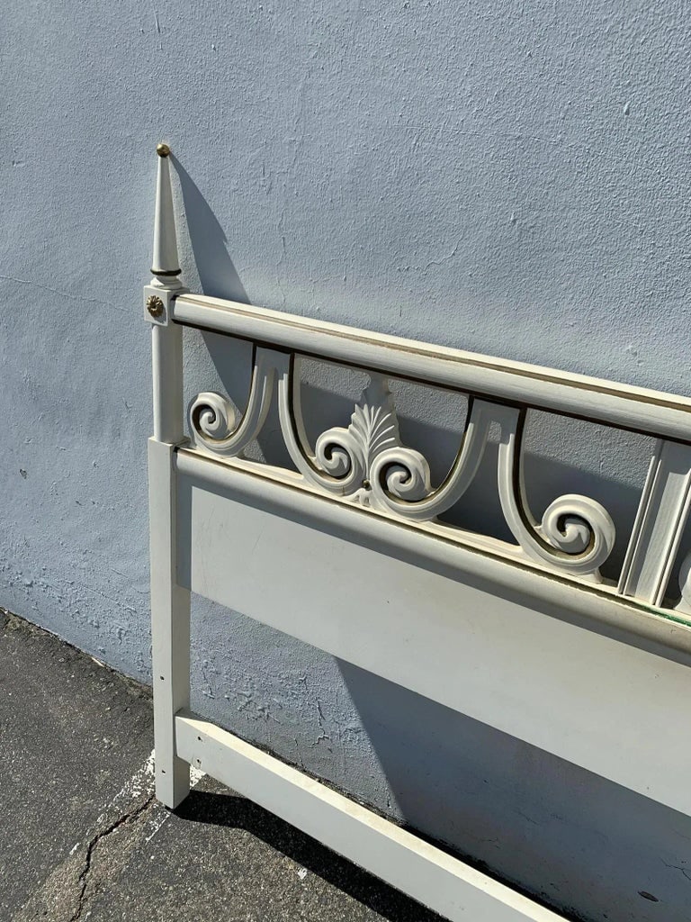 Mid 20th Century French Provincial King Size Headboard, Neoclassical Glam Chic - 7