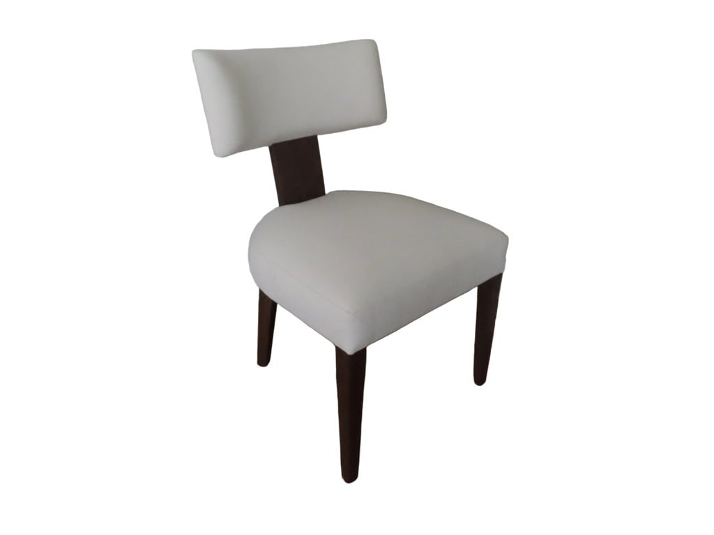 Restoration Hardware White Desk Chair With Dark Wood Details - 2