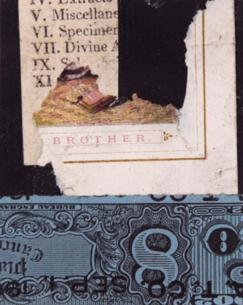 "No. 2169" Contemporary Miniature Collage by Michael Pauker - 2
