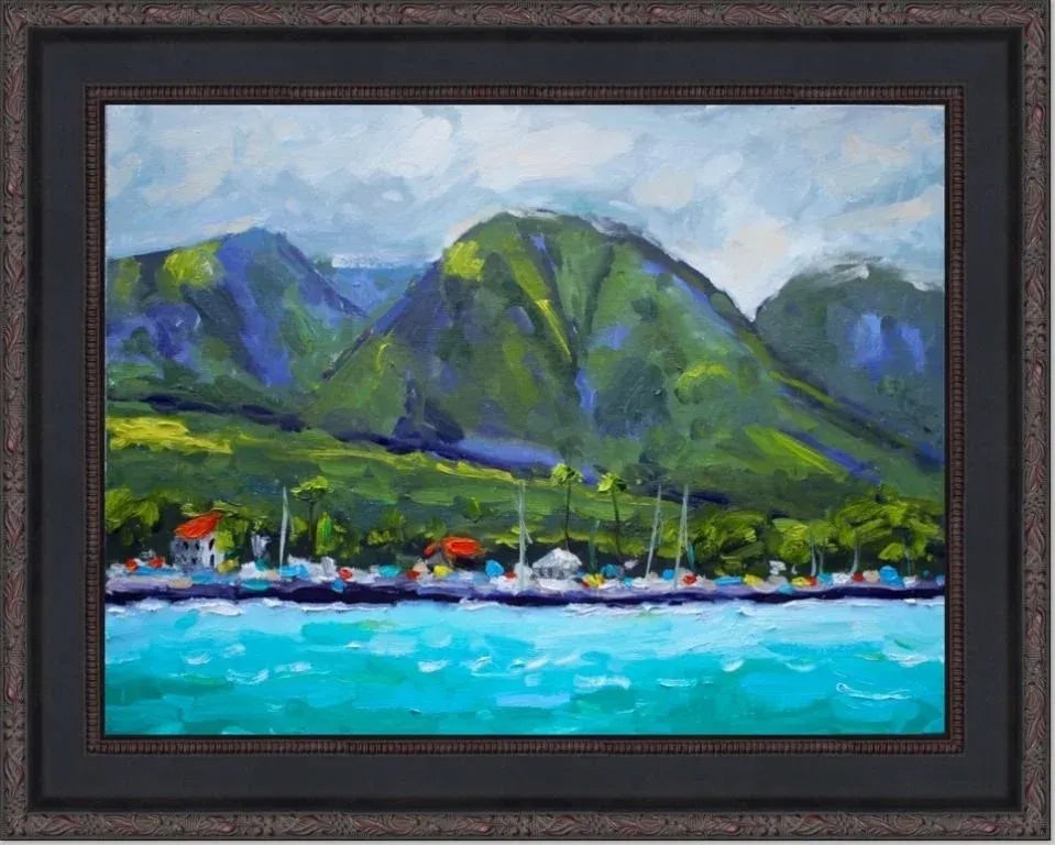 Lahaina, Maui Oil Painting Tropical Seascape - 7