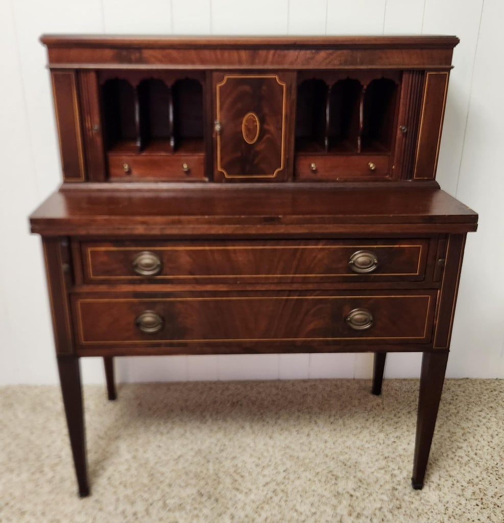 19th Century Federal Style Mahogany Secretary Desk - 2