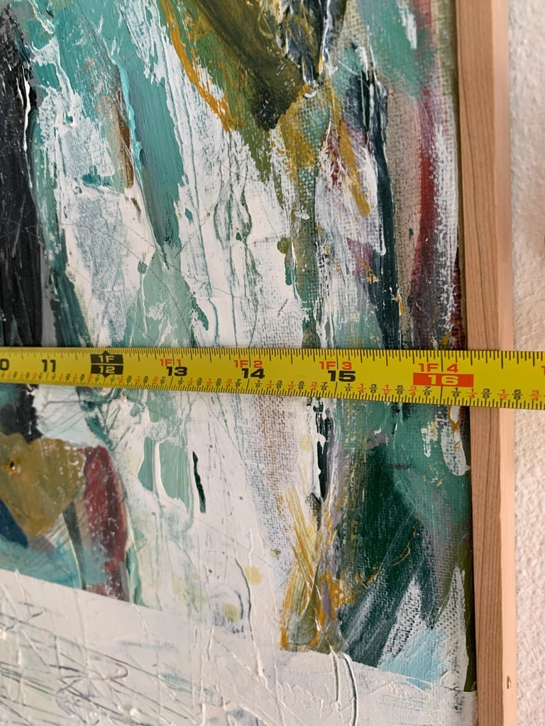 Framed Contemporary Abstract Expressionist Acrylic Painting on Canvas - 7