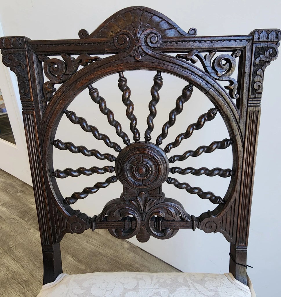 19th Century Barley Twist Slipper Chair - 7