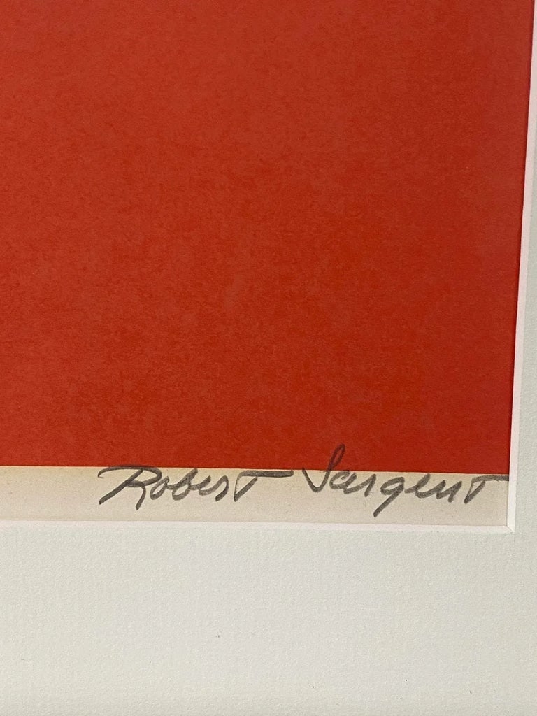 Mid-Century Abstract Axolotl Fish Lithograph Artwork by Robert Sargent - 5