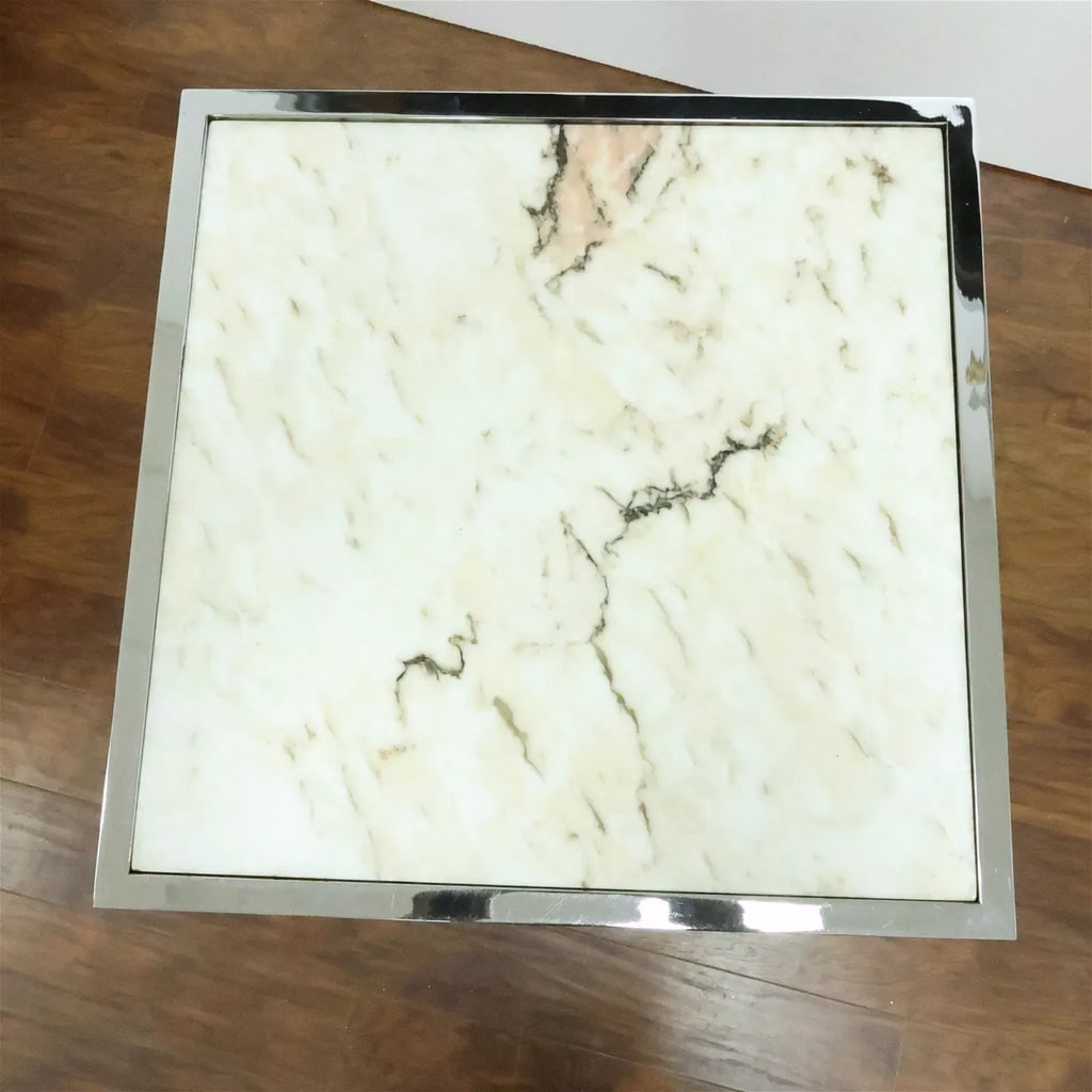 Lawson Fenning Chrome and Onyx Tables, a Pair - 7