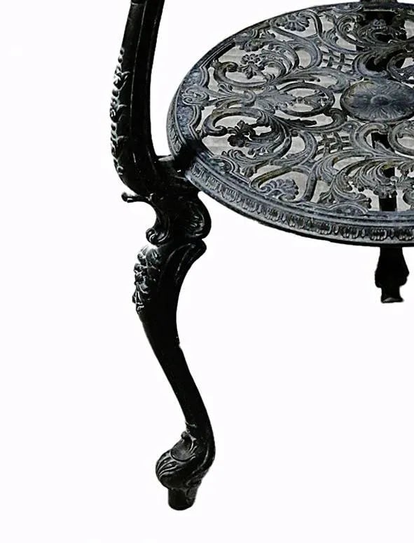 Round Iron Table - Vintage - Two Tiered - 2