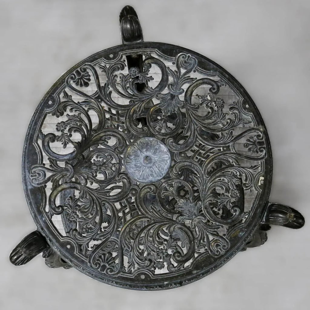 Round Iron Table - Vintage - Two Tiered - 4