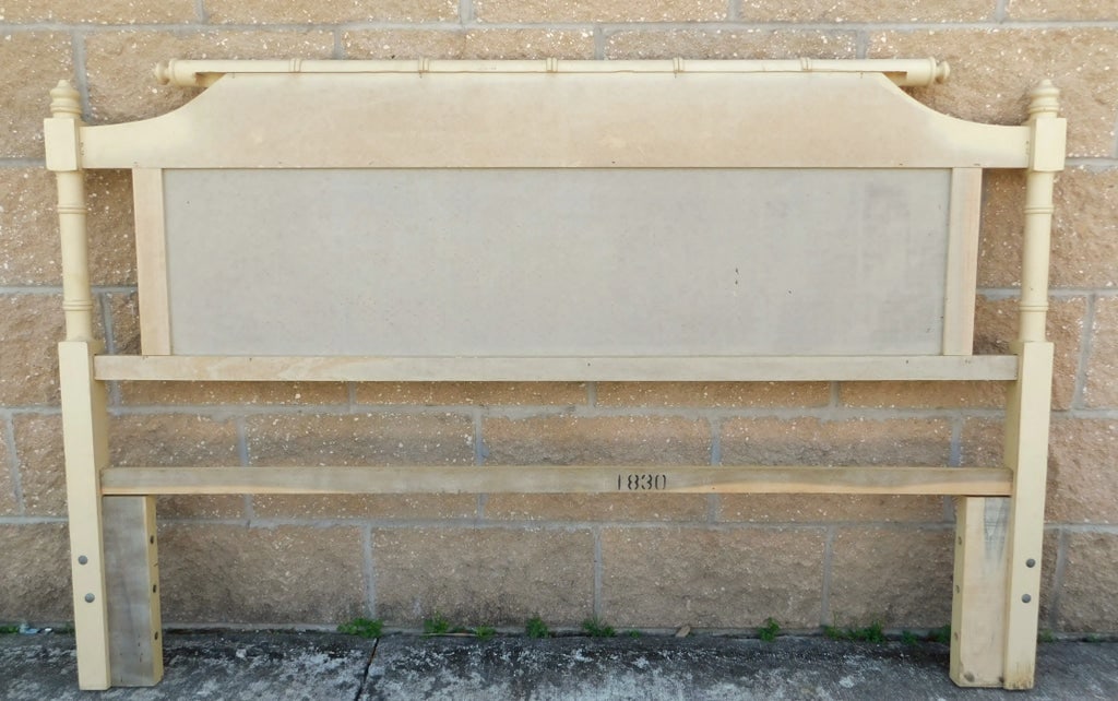 Vintage C1970s Faux Bamboo Wood Full/Double Headboard - 8