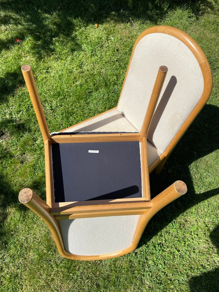 1970s Danish Modern High Back Upholstered Dining Chairs Set of 4 - 4