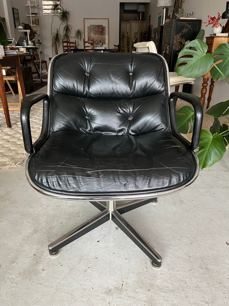 1960s Leather Knoll Executive Chair - 2