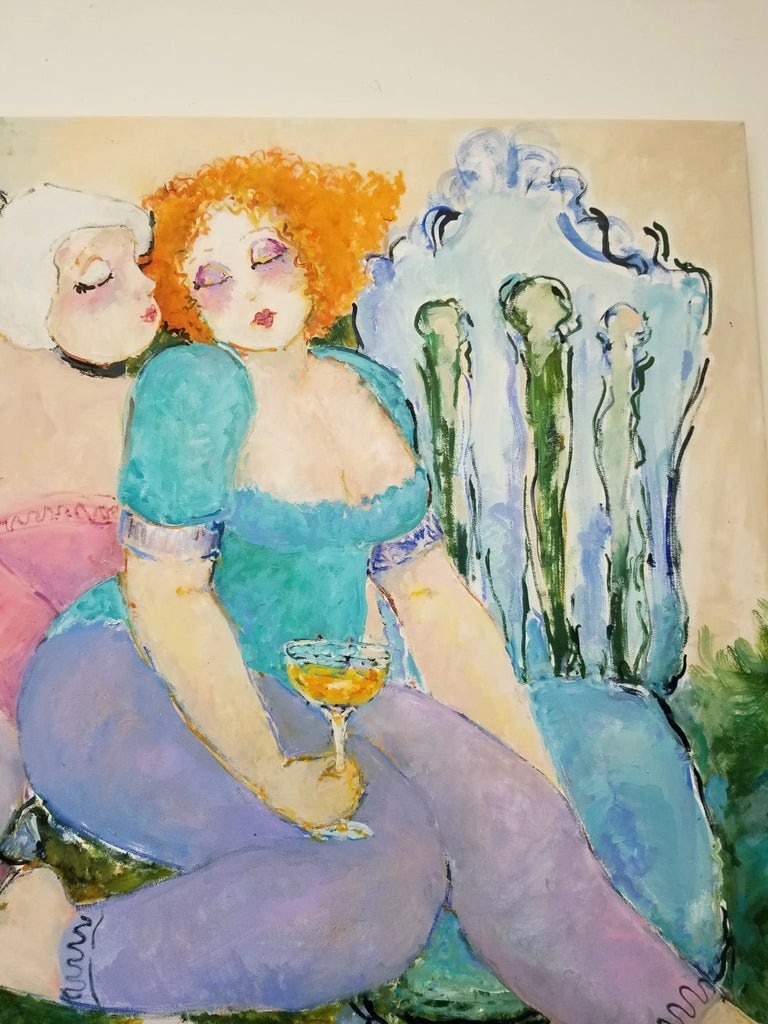 Two Tarts Oil on Canvas Painting by Eva Hannah - 4