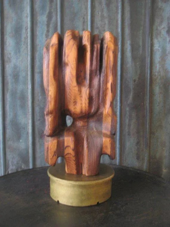 1960s Vintage Dora Masters Organic Abstract Wood Sculpture - 2