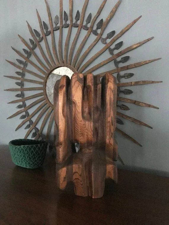 1960s Vintage Dora Masters Organic Abstract Wood Sculpture - 7