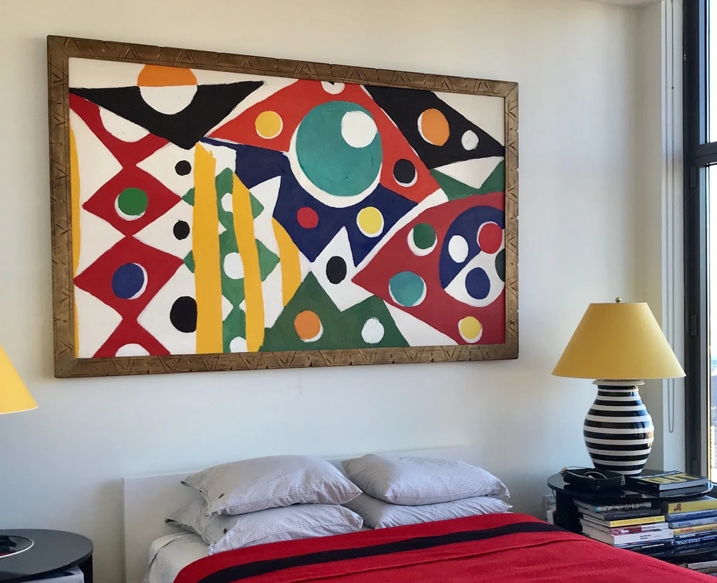 1980s Kim Robert Macconnel Large Acrylic on Canvas Painting, Framed - 2