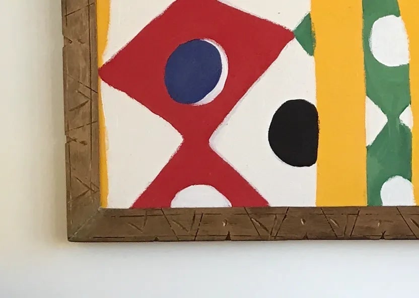 1980s Kim Robert Macconnel Large Acrylic on Canvas Painting, Framed - 4