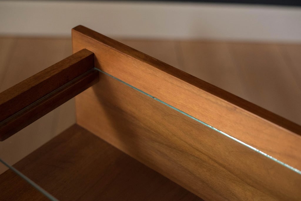 1960s Mid-Century Modern Milo Baughman Glenn of California Walnut Corner Table - 8