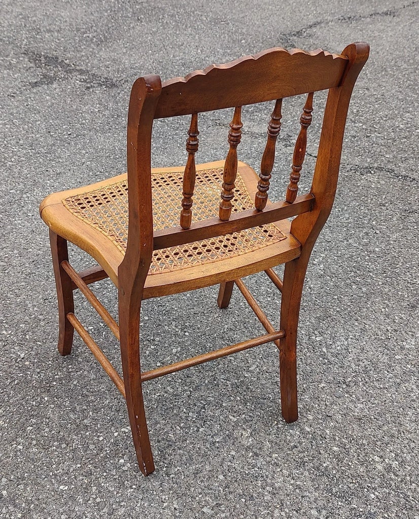 Early 20th Century Victorian Cane Seat Side Chair - 7