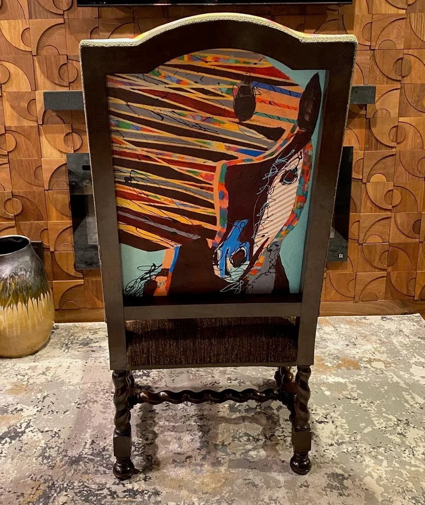 Late 19th Century Carved Barley Twist Equestrian Throne Chair - 5