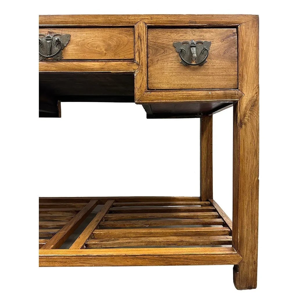 19th Century Antique Chinese Carved Secretary/Writing Desk - 7