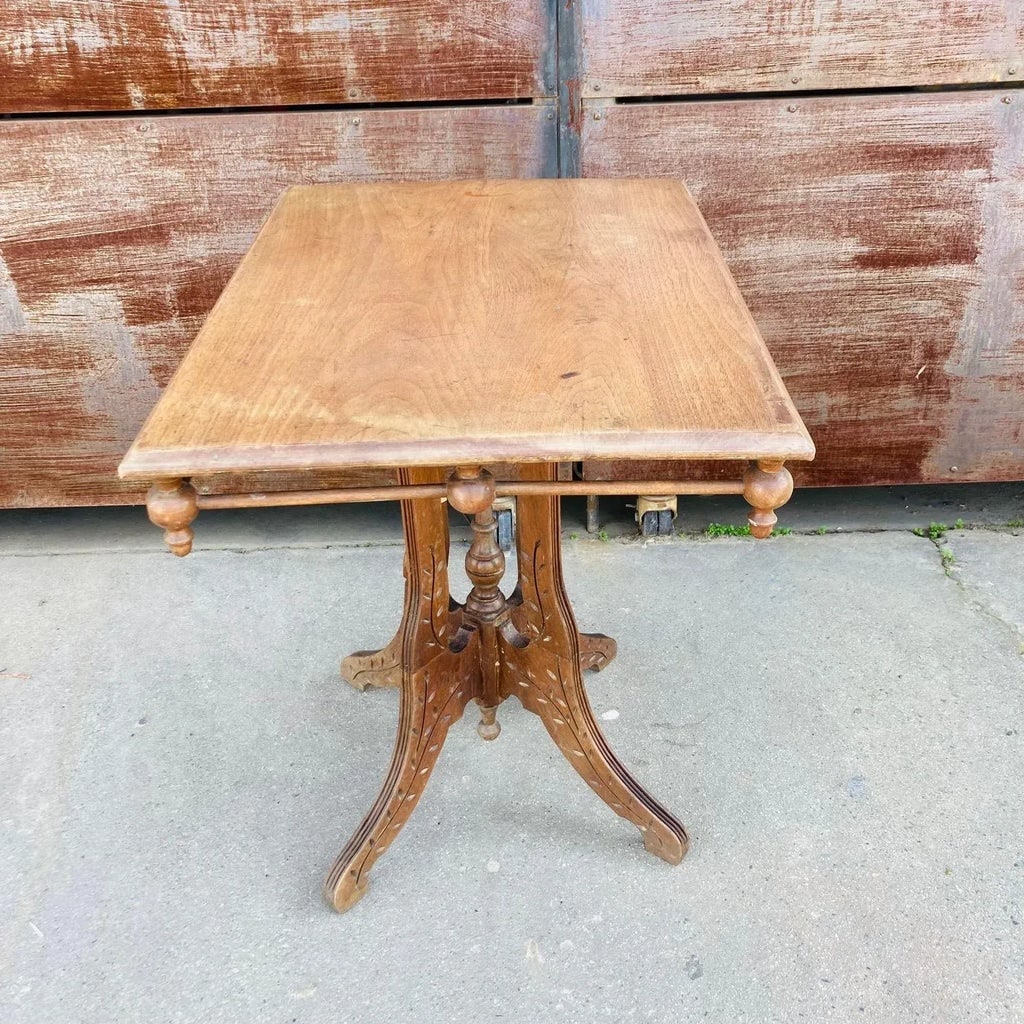 Antique Eastlake Walnut Side Table - 4