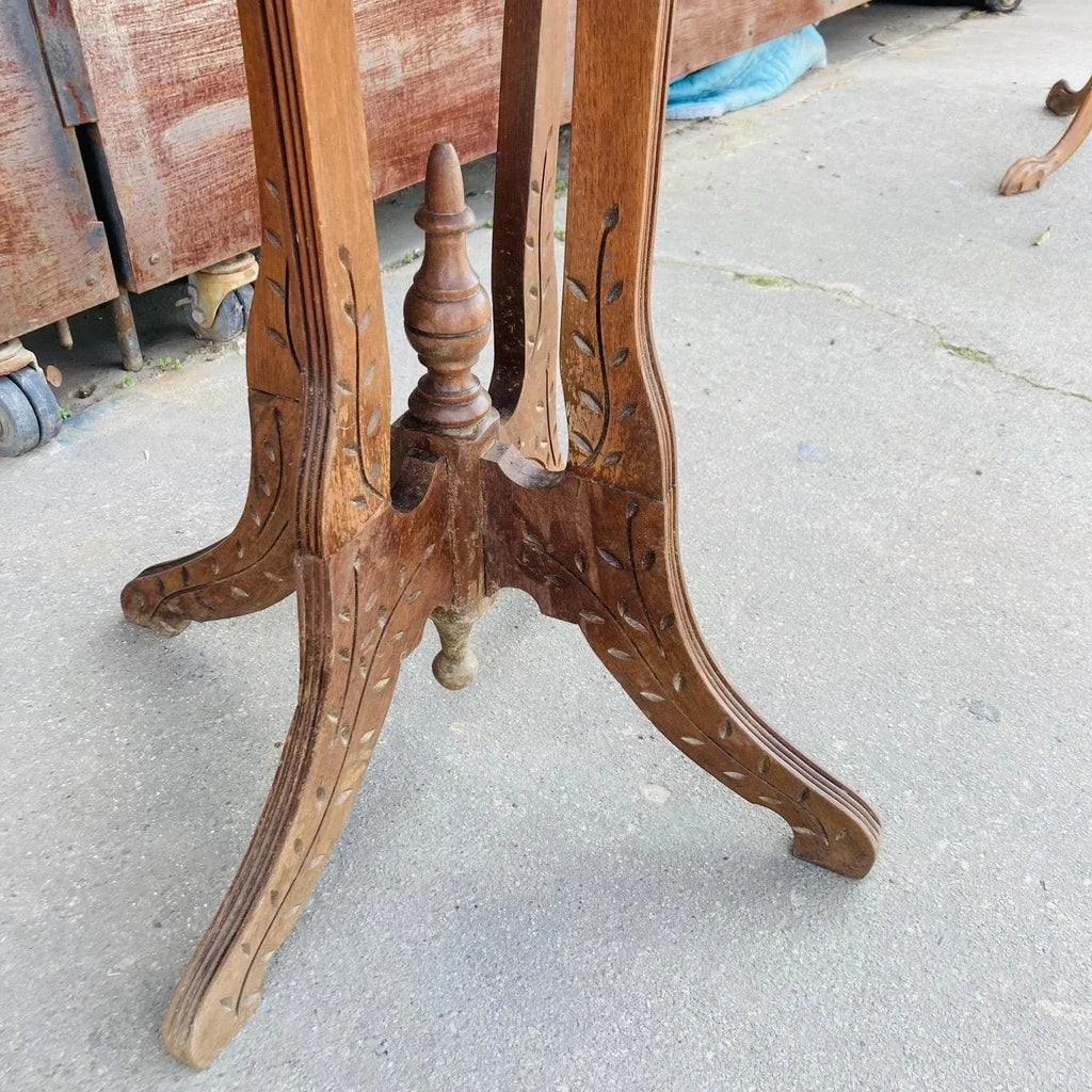 Antique Eastlake Walnut Side Table - 7