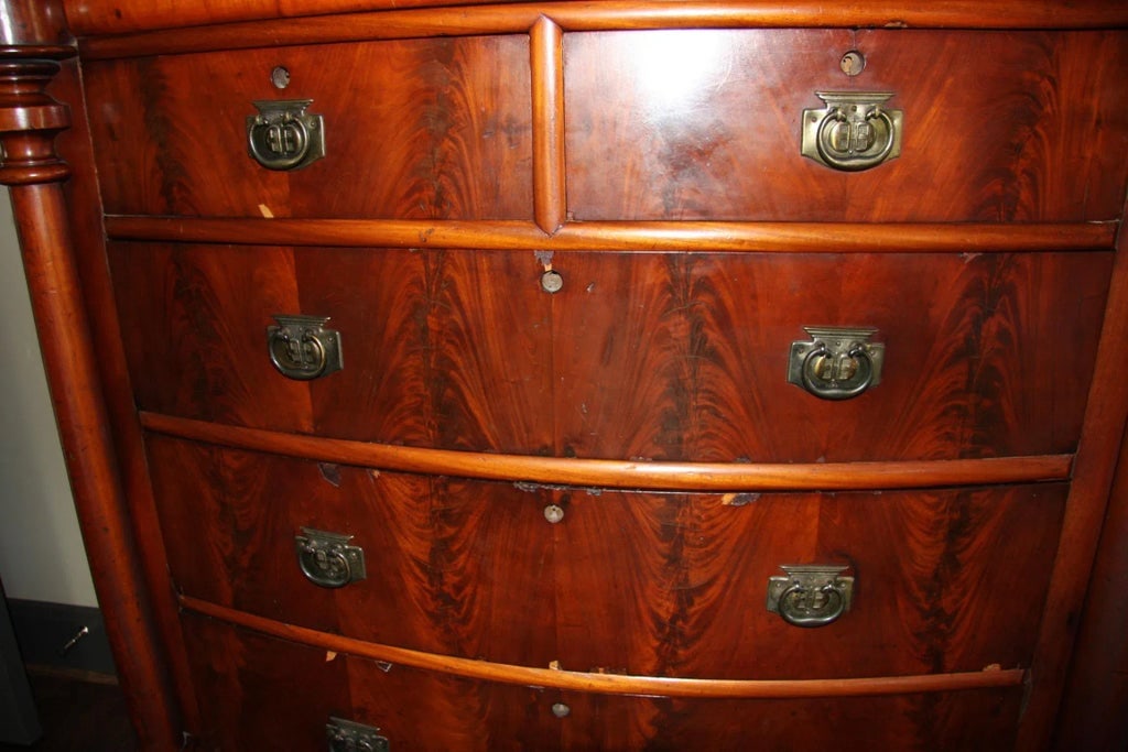 Vintage Empire Bow Front Chest of Drawers - 7