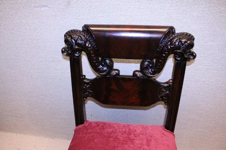 19th Century Victorian Horner Mahogany Bedroom, Boudoir Chair - 4