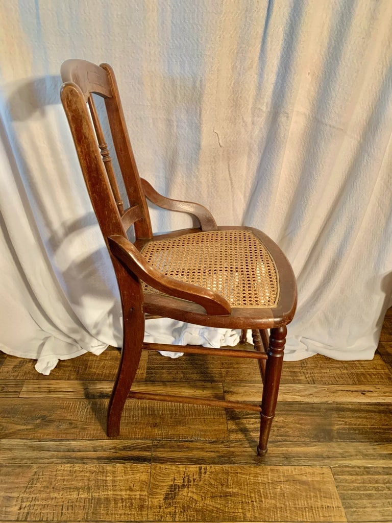Early 20th Century French Walnut and Cane Seat Chair - 10
