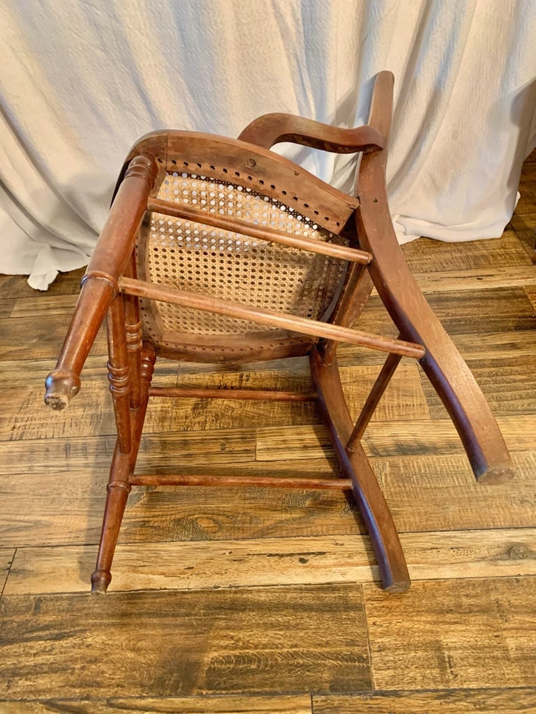 Early 20th Century French Walnut and Cane Seat Chair - 12