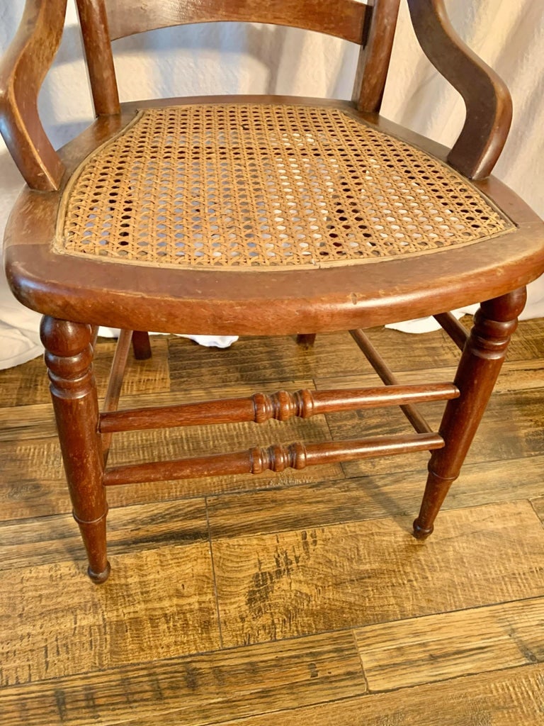 Early 20th Century French Walnut and Cane Seat Chair - 9