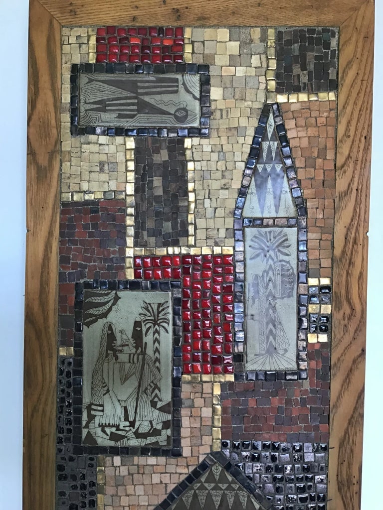 1950s Vintage Large David Holleman Mosaic Tile Wall Sculpture - 2