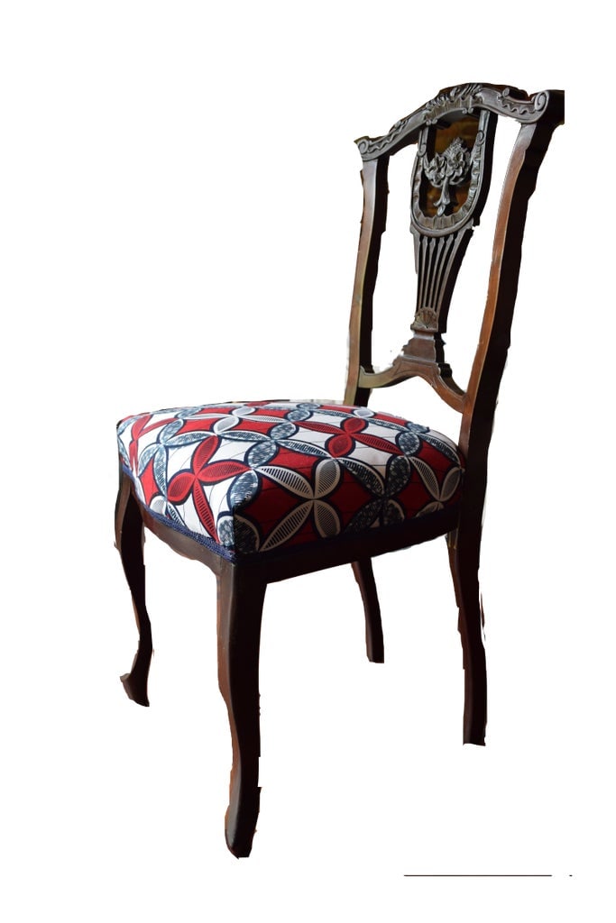 Early 20th Century Tribal Upholstered Edwardian Chairs - a Pair - 2